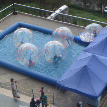 Human Sphere Pool Race