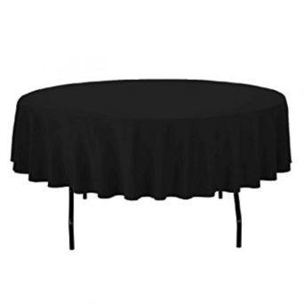 Lap Style Black Round Table Linens (60″)