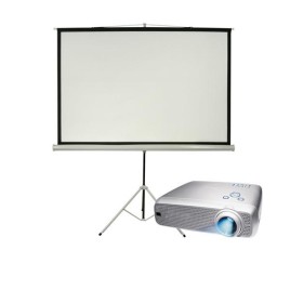 4000 Lumens Projector & White Screen